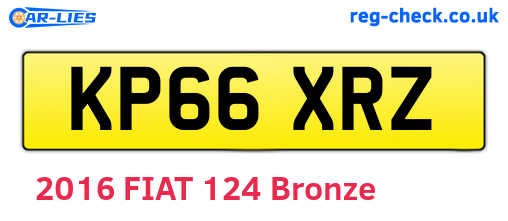 KP66XRZ are the vehicle registration plates.