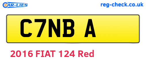 C7NBA are the vehicle registration plates.