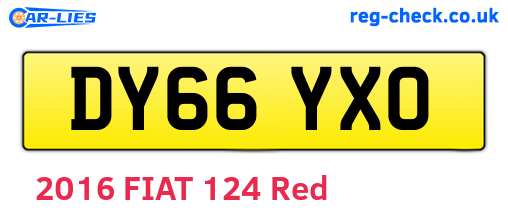 DY66YXO are the vehicle registration plates.