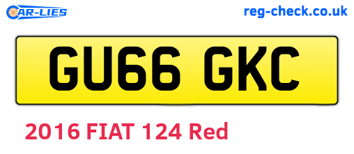 GU66GKC are the vehicle registration plates.