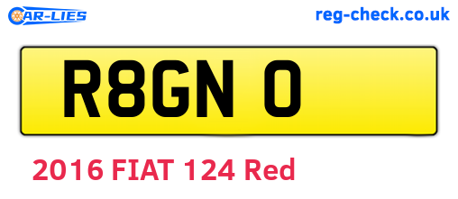 R8GNO are the vehicle registration plates.