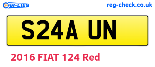 S24AUN are the vehicle registration plates.