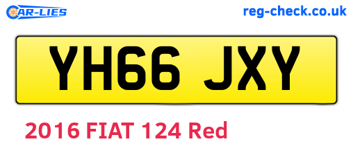 YH66JXY are the vehicle registration plates.
