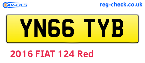 YN66TYB are the vehicle registration plates.