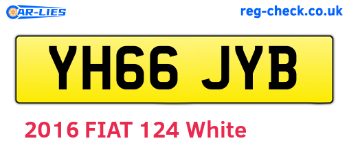 YH66JYB are the vehicle registration plates.