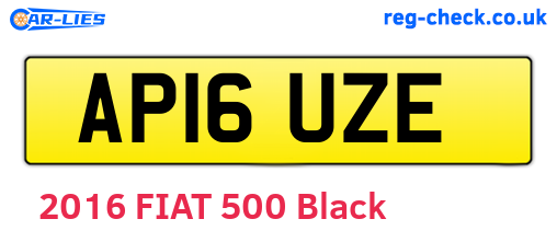 AP16UZE are the vehicle registration plates.