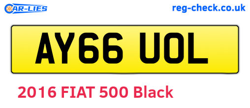 AY66UOL are the vehicle registration plates.