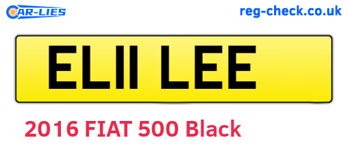 EL11LEE are the vehicle registration plates.