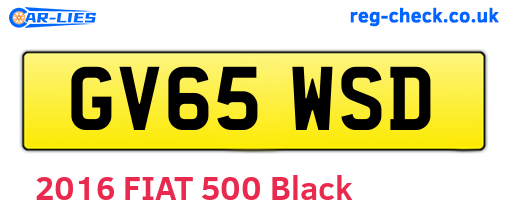 GV65WSD are the vehicle registration plates.
