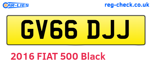 GV66DJJ are the vehicle registration plates.