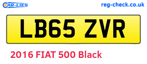 LB65ZVR are the vehicle registration plates.