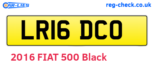 LR16DCO are the vehicle registration plates.
