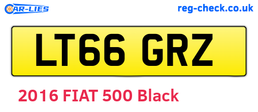 LT66GRZ are the vehicle registration plates.