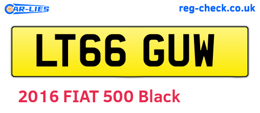 LT66GUW are the vehicle registration plates.