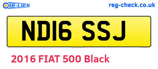 ND16SSJ are the vehicle registration plates.