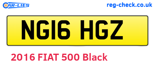 NG16HGZ are the vehicle registration plates.