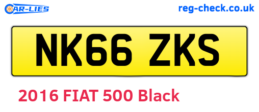 NK66ZKS are the vehicle registration plates.