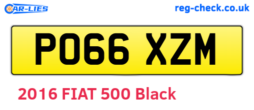 PO66XZM are the vehicle registration plates.
