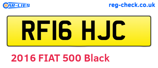 RF16HJC are the vehicle registration plates.