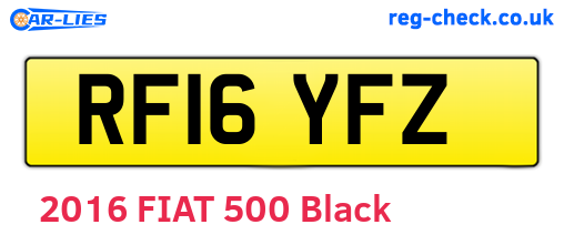 RF16YFZ are the vehicle registration plates.