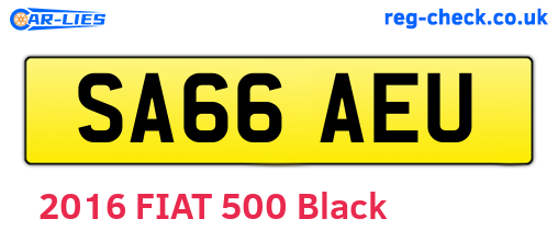 SA66AEU are the vehicle registration plates.