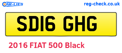 SD16GHG are the vehicle registration plates.