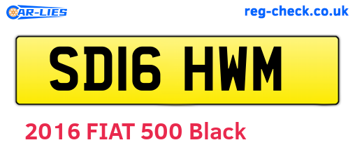 SD16HWM are the vehicle registration plates.