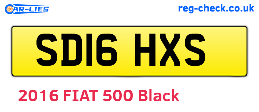 SD16HXS are the vehicle registration plates.