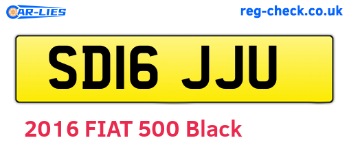 SD16JJU are the vehicle registration plates.