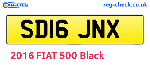 SD16JNX are the vehicle registration plates.