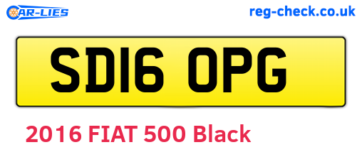 SD16OPG are the vehicle registration plates.