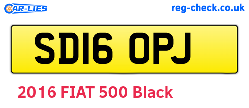 SD16OPJ are the vehicle registration plates.