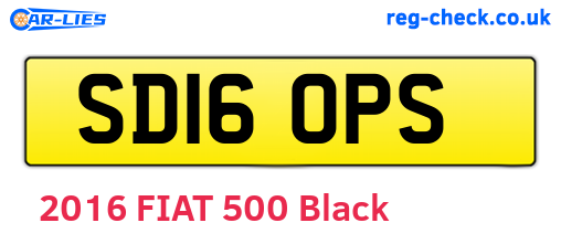 SD16OPS are the vehicle registration plates.