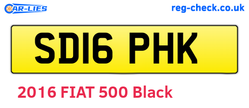 SD16PHK are the vehicle registration plates.