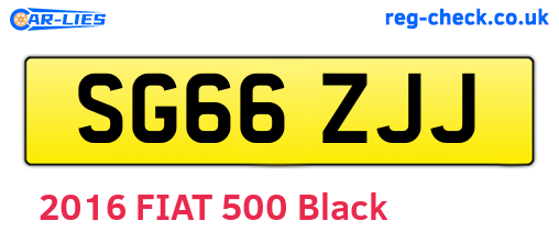 SG66ZJJ are the vehicle registration plates.