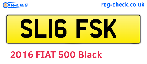 SL16FSK are the vehicle registration plates.