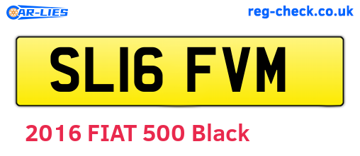 SL16FVM are the vehicle registration plates.
