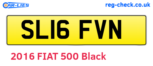 SL16FVN are the vehicle registration plates.