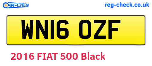 WN16OZF are the vehicle registration plates.
