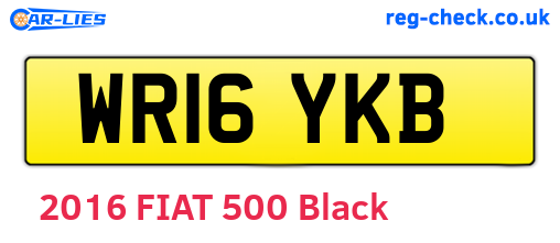 WR16YKB are the vehicle registration plates.