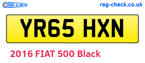 YR65HXN are the vehicle registration plates.