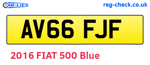 AV66FJF are the vehicle registration plates.