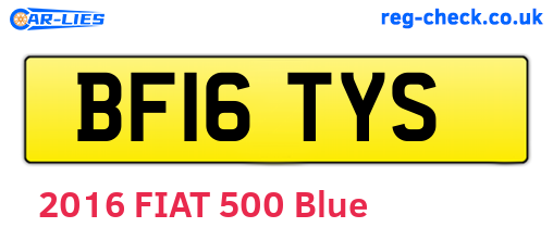 BF16TYS are the vehicle registration plates.