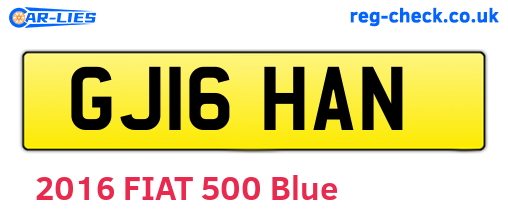 GJ16HAN are the vehicle registration plates.