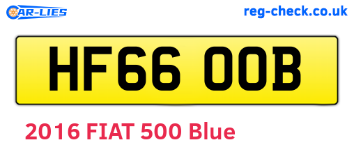 HF66OOB are the vehicle registration plates.