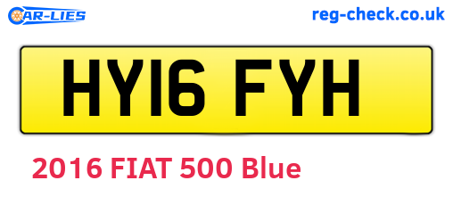HY16FYH are the vehicle registration plates.