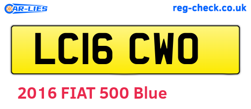 LC16CWO are the vehicle registration plates.