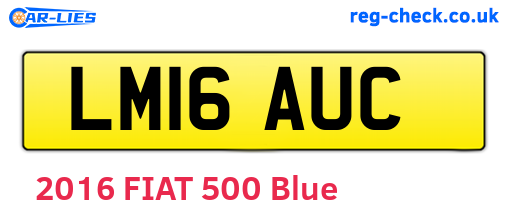 LM16AUC are the vehicle registration plates.