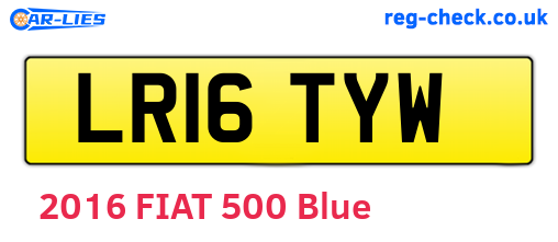 LR16TYW are the vehicle registration plates.