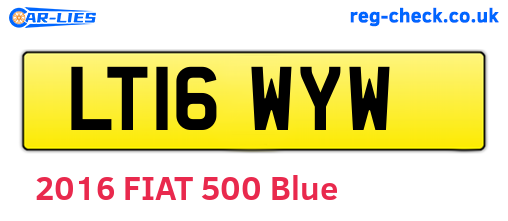 LT16WYW are the vehicle registration plates.